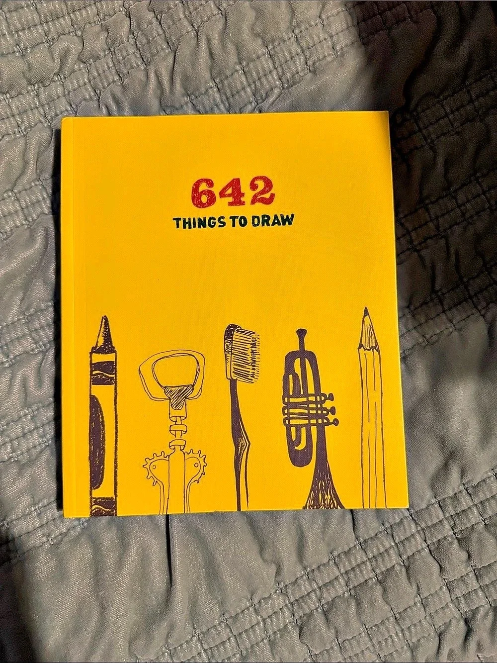 642 Things to Draw Drawing Activity Book Yellow Like New